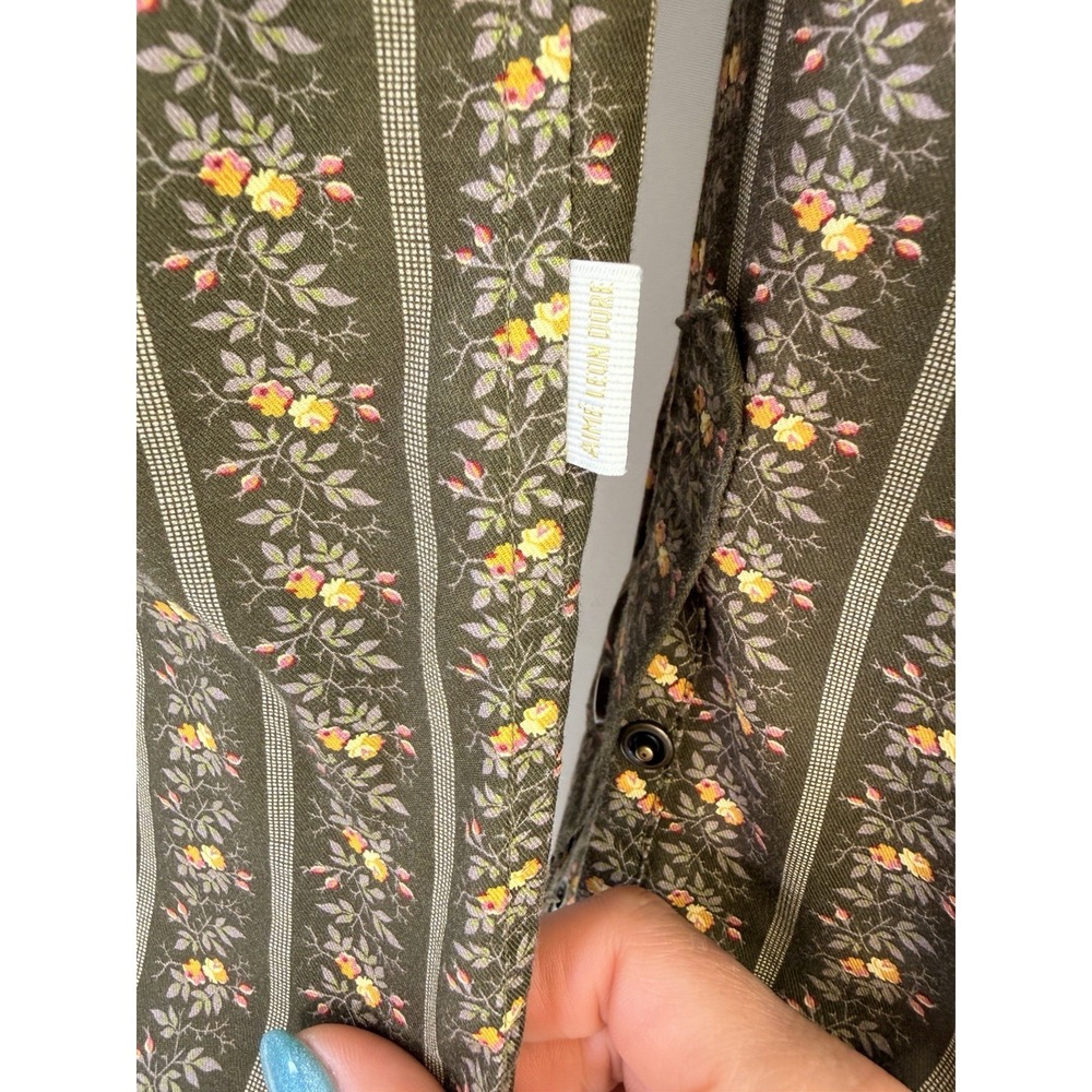 Aimé Leon Dore ALD Western Shirt Sz XS Pearl  Snap Front Striped Floral EUC - Picture 9 of 11